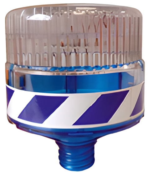11821 FLM FLASH LED SOLAIRE BLEU 360°